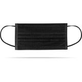 Mondkapjes - Zwart - 50 Stuks - 3-Laags