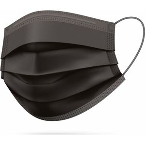 Mondkapjes - Zwart - 50 Stuks - 3-Laags