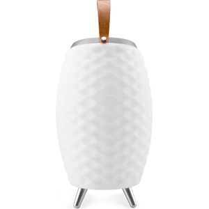 FlinQ Draagbare luidspreker lamp Bali - met wijnkoeler - Bluetooth - spatwaterdicht - wit