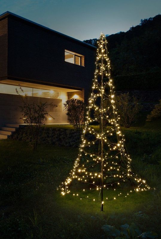 Vlaggenmast - Kerstboom - Warmwit - 480 Leds