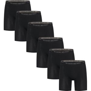 Mario Russo - 6-Pack Long Fit Boxers - Zwart
