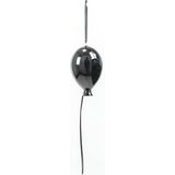 Housevitamin - Ballonhanger - Glas - Zwart - 6,5x10,5cm - Ornament Decoratie