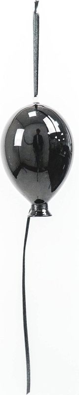 Housevitamin - Ballonhanger - Glas - Zwart - 6,5x10,5cm - Ornament Decoratie
