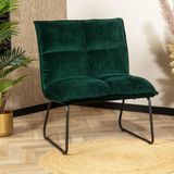 Velvet fauteuil Malaga donkergroen