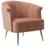 Velvet fauteuil Amy roze