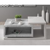 Meubella - Salontafel Bello - Beton - Wit - 120 cm