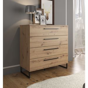 Saturn - Commode - Eiken - 91,5 cm - Met 4 Lades