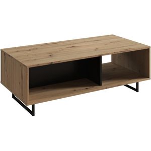 Meubella Salontafel Saturn - Eiken - Zwart - 121 cm