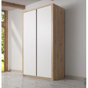 Kledingkast Melody - Wit - Eiken - 90 cm