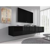 Meubella - TV-Meubel Flame XL - Zwart - 180 cm