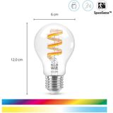 WiZ - Filament Lamp - Slimme LED Verlichting - Gekleurd en Wit Licht - E27 - Transparant