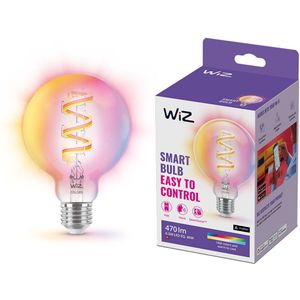 WiZ Tunable White and Color LED-lamp, globe, E27, 60W, dimbaar, warm tot koel wit, 16 miljoen kleuren, slimme bediening via app/stem via WiFi