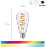 WiZ - Filament Lamp Edison - Slimme LED Verlichting - Gekleurd en Wit Licht - E27 fitting - Transparant