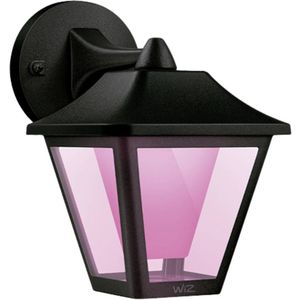 WiZ Buitenlamp - Classic Wandlamp - Gekleurd en Wit Licht - Slimme LED Verlichting - 230V - Zwart