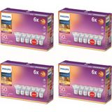 Philips - WarmGlow - LED Spotlamp - Dimbaar - Set van 24 Stuks - GU10 - Warmwit Licht