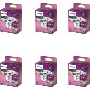 Philips Voordeelverpakking - GU10 - LED Spotlamp - 50W - Niet Dimbaar - Warmwit Licht - Set van 12 Stuks
