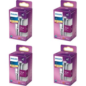 Philips Voordeelverpakking - E14 - LED Reflectorlamp - 25W - Niet Dimbaar - Warmwit Licht - Set van 4 Stuks