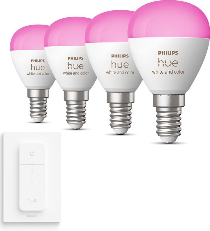 Philips - Hue White and Color Ambiance Kogellampen - Multicolor - LED - 4 Stuks