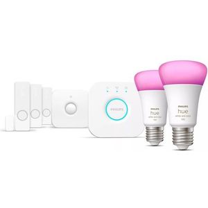 Philips Hue Secure Starterkit - Wit en Gekleurd Licht - E27 - Slimme Verlichting en Beveiliging
