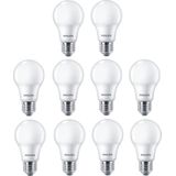 10x Philips LED lamp E27 | Peer A60 | Mat | 2700K | 10W (75W)