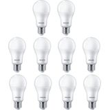 10x Philips LED lamp E27 | Peer A60 | Mat | 2700K | 13W (100W)
