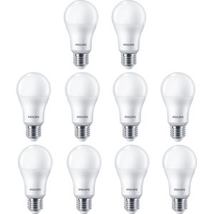 Doos 10 stuks Philips LED lamp E27 13W 1521lm 2700K Mat Niet-Dimbaar A60