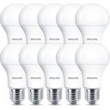 10x Philips LED lamp E27 | Peer A60 | Mat | 3000K | 8W (60W)