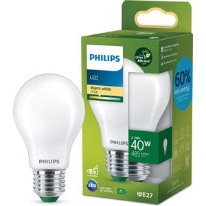 Philips LED lamp E27 | Peer A60 | Ultra Efficient | Mat | 2700K | 2.3W (40W)