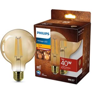 Philips LED lamp E27 | Globe G125 | Filament | Goud | 1800K | 7W (40W)