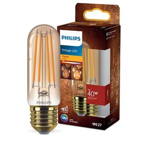 Philips LED lamp E27 | Buis | Filament | Goud | 1800K | 7W (40W)