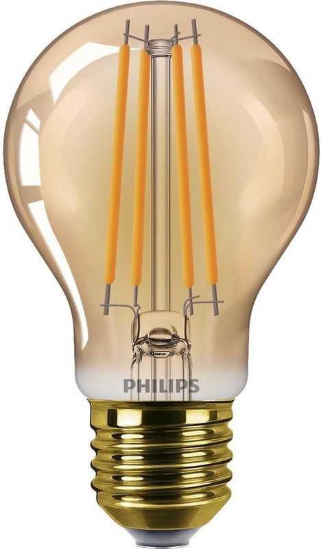 Philips - LED Filamentlamp - Goud - E27 - Warmwit Licht