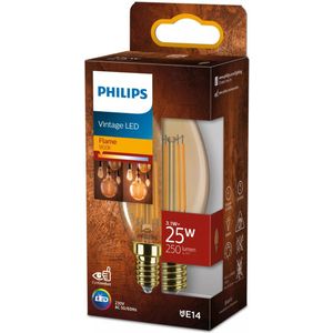 Philips - Dimbare E14 Led Lamp - Goudkleurig - 3W - 250 Lumen