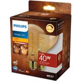 Philips LED 95 Globe Spiraal Goud - 40 W - E27 - Dimbaar extra warmwit licht