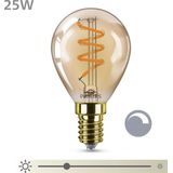 Philips LED Kogellamp Spiraal Goud - 25 W - E14 - Dimbaar extra warmwit licht