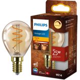 Philips LED Kogellamp Spiraal Goud - 25 W - E14 - Dimbaar extra warmwit licht