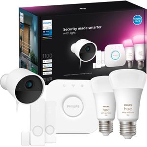 Philips Hue Secure starterkit - wit en gekleurd licht - E27