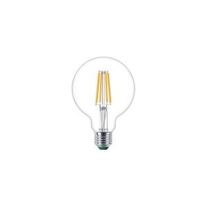 Philips Ultra Efficient LED lamp Globe Transparant - 60 W - E27 - Warmwit licht