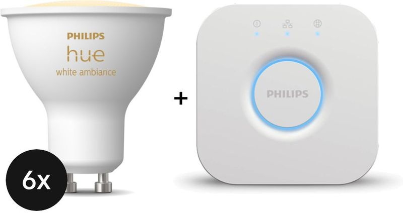 Philips Hue Spot - Wit en Gekleurd Licht - 2 Pack - GU10 - Slimme Verlichting