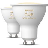 Philips Hue Spot - Warm tot Koelwit Licht - 2 Pack - GU10