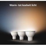 Philips Hue Spot - Warm tot Koelwit Licht - 3 Pack - GU10 - Slimme Verlichting