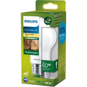 Philips Ultra Efficient LED lamp Mat - 60 W - E27 - Dimbaar warmwit licht