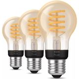 Philips - Hue Filament Standaardlamp - Warm tot Koelwit Licht - E27 - 3-Pack