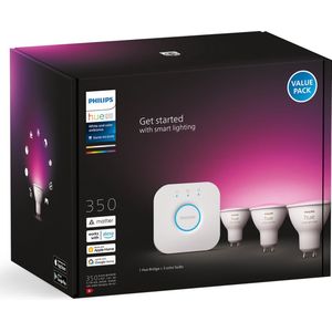 Philips Hue starterkit - wit en gekleurd licht - 3-lampen - GU10