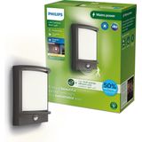 Philips Samondra wandlamp - Ultra Efficient - antraciet - met sensor - 3,8W