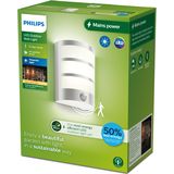 Philips Python wandlamp - Ultra Efficient - RVS - met sensor - 3,8W