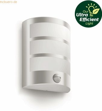 Philips Python wandlamp - Ultra Efficient - RVS - met sensor - 3,8W