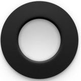 Philips Hue platte inbouwspot wit en gekleurd licht Ø90mm zwart