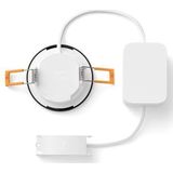 Philips Hue platte inbouwspot wit en gekleurd licht Ø90mm zwart