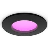 Philips Hue platte inbouwspot wit en gekleurd licht Ø90mm zwart
