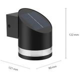 Philips Fyve solar wandlamp - zwart